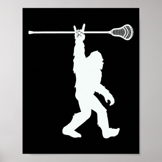 Lacrosse-Shirt Vintag Lax Bigfoot Sasquatch Jugend Poster (Vorne)