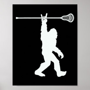 Lacrosse-Shirt Vintage Lax Bigfoot Sasquatch Jugen Poster