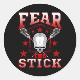 Lacrosse Shirts über T Shirt Lax Shirt Furchtlos Runder Aufkleber