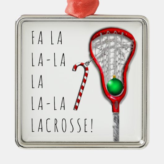 Lacrosse Silbernes Ornament (Vorne)