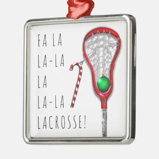 Lacrosse Silbernes Ornament (Links)