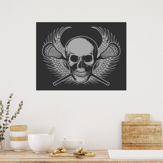 Lacrosse Skull Poster (Küche)