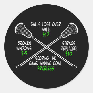 Lacrosse Spaß Preislose 2 Aufkleber