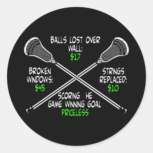 Lacrosse Spaß Preislose 2 Aufkleber (Vorderseite)