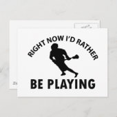 Lacrosse spielen postkarte (Vorne/Hinten)