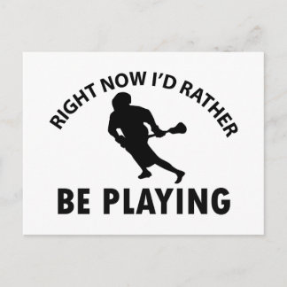 Lacrosse spielen postkarte