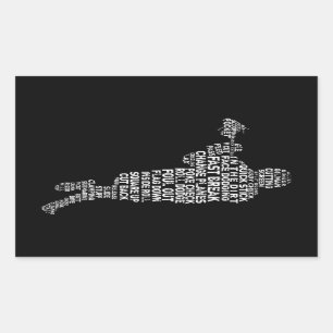 Lacrosse-Spieler-Aufkleber Rechteckiger Aufkleber