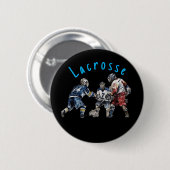 Lacrosse-Spieler Button (Vorne & Hinten)