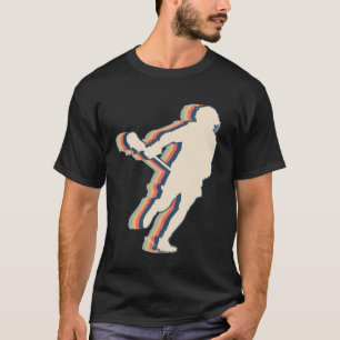 Lacrosse-Spieler-Coach-Team-Trainer Lax Retro-Lini T-Shirt