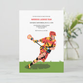 Lacrosse-Spieler Einladung (Stehend Vorderseite)