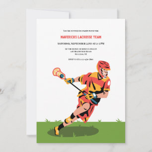 Lacrosse-Spieler Einladung