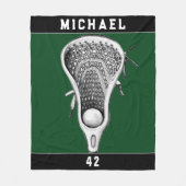 Lacrosse-Spieler Fleecedecke (Vorderseite)
