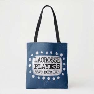 Lacrosse Spieler haben mehr Spaß auf der Tasche