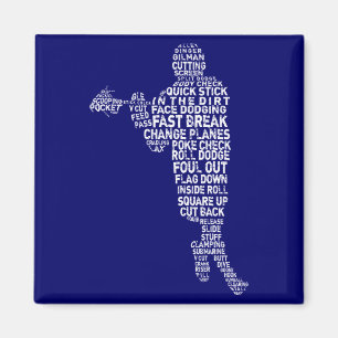 Lacrosse-Spieler-Magnet Magnet