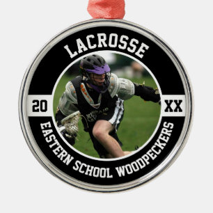 Lacrosse-Spieler Mannschaftssport High School Seni Ornament Aus Metall