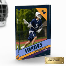 Lacrosse-Spieler Personalisiert Vibrant Violett