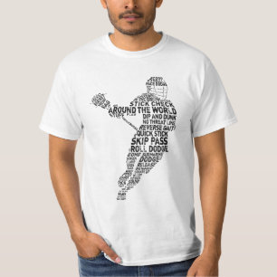 Lacrosse-Spieler-Typografie T-Shirt