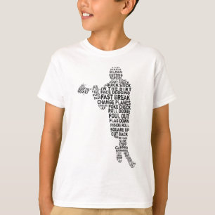 Lacrosse-Spieler-Typografie-T - Shirt
