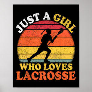 Lacrosse-Spielerin Vintage Nur Ein Mädchen Das Lac Poster