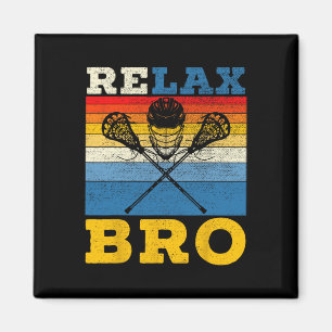 Lacrosse SpielerLax Stick Sport Team Retro Magnet