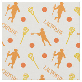 Lacrosse-Spielermuster für Orange und Gelb Stoff