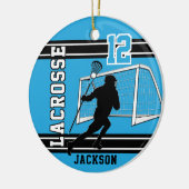 Lacrosse 🥍 Sport - Baby Blue Keramik Ornament (Links)