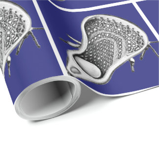 Lacrosse-Sport Blaue Geschenkpapier