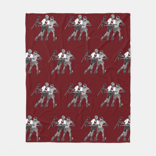Lacrosse-Sport-Flanelldecke Fleecedecke (Vorderseite)