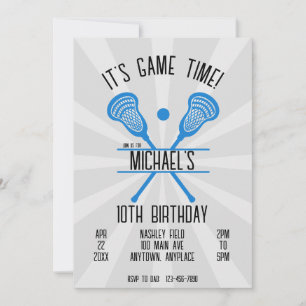Lacrosse-Sport-Geburtstag Einladung