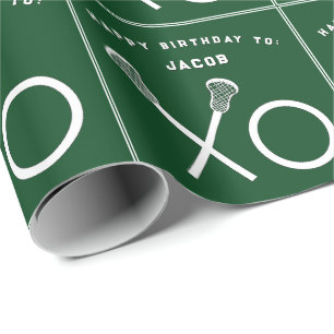Lacrosse-Sport Geburtstag Geschenkpapier