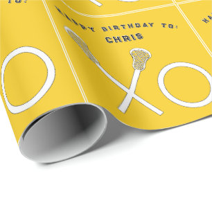 Lacrosse-Sport Geburtstag Geschenkpapier