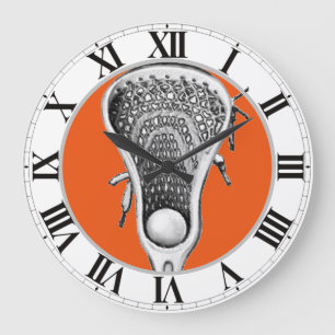 Lacrosse-Sport Große Wanduhr