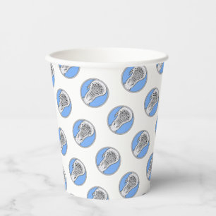 Lacrosse Sport Hellblau Pappbecher