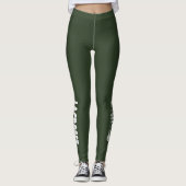 Lacrosse Sport in Evergreen Leggings (Vorderseite)