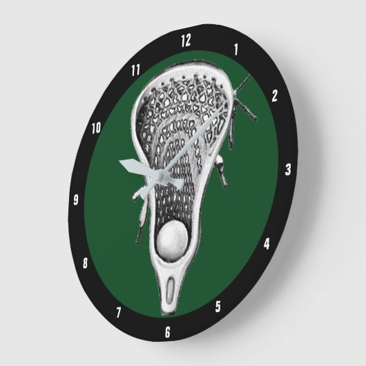 Lacrosse Sportdekor Große Wanduhr (Winkel)