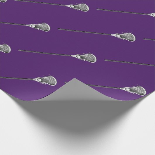 Lacrosse Sportgeschenk Geschenkpapier (Ecke)