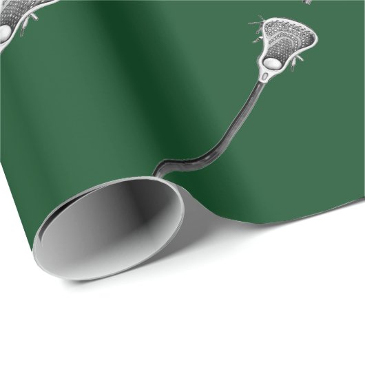 Lacrosse Sportgeschenk Geschenkpapier (Rolleneckpunkt)