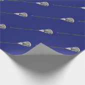 Lacrosse Sportgeschenk Geschenkpapier (Ecke)