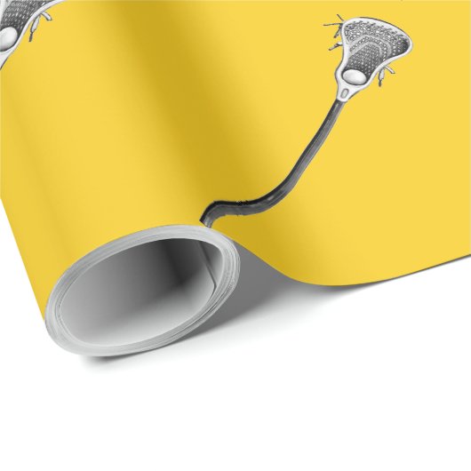 Lacrosse Sportgeschenk Geschenkpapier (Rolleneckpunkt)