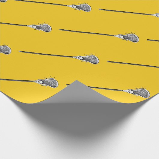 Lacrosse Sportgeschenk Geschenkpapier (Ecke)