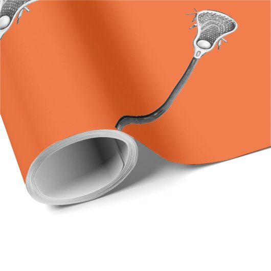 Lacrosse Sportgeschenk Geschenkpapier (Rolleneckpunkt)