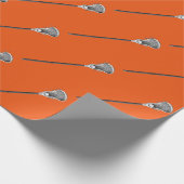 Lacrosse Sportgeschenk Geschenkpapier (Ecke)