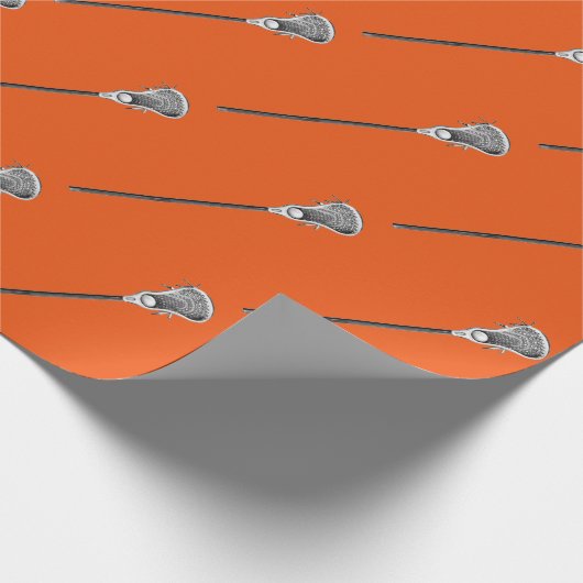 Lacrosse Sportgeschenk Geschenkpapier (Ecke)