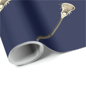 Lacrosse Sportgeschenk Geschenkpapier (Rolleneckpunkt)