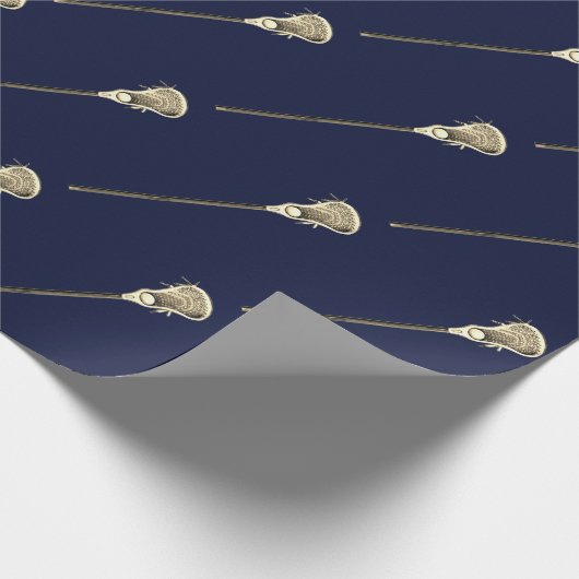 Lacrosse Sportgeschenk Geschenkpapier (Ecke)