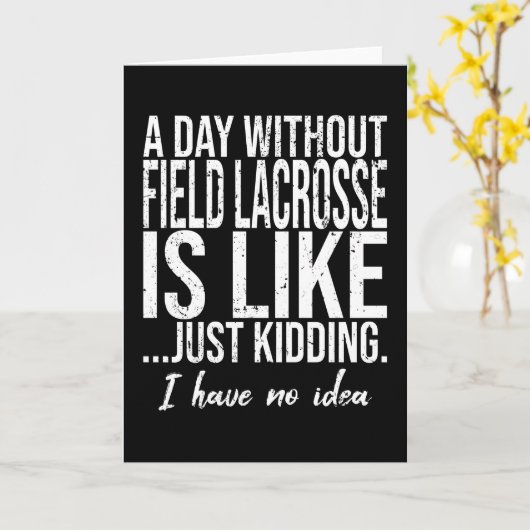 Lacrosse-Sportgeschenk Karte (Gelbe Blume)