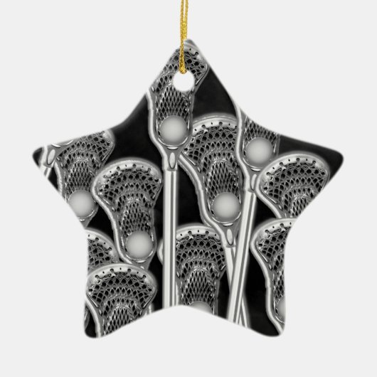 Lacrosse Sports Award Keramik Ornament (Vorne)