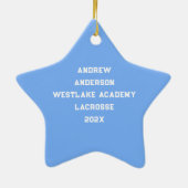 Lacrosse Sports Award Keramik Ornament (Hinten)