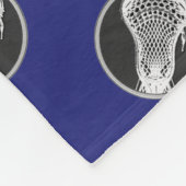 Lacrosse Sports Blue Fleece Blanket (Ecke)