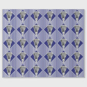 Lacrosse Sports Blue Geschenkpapier (Flach)